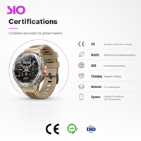 Jam Tangan Pintar 1.43 Inci AMOLED 466 X 466 GPS Kompas Altimeter 3ATM Penjawab Panggilan Senter 530mAh OEM ODM Grosir Jam Tangan Pintar