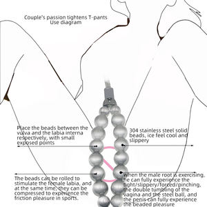 Clip masajeador <span class=keywords><strong>labial</strong></span> femenino con cuentas de acero inoxidable, juguetes para adultos, juguetes para orgasmo, pinzas para labios - Product Image 2