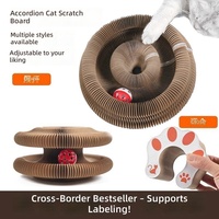 Griffoir pour chat en papier ondulé pliable, durable, sans poussière, en forme de patte de dessin animé, pour chats d'intérieur et chatons