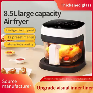 <span class=keywords><strong>Friteuse</strong></span> à air chaud intelligente de 8,5 L avec fonction de contrôle du bruit, écran tactile, visibilité à 360 degrés, verre <span class=keywords><strong>facile</strong></span> à <span class=keywords><strong>nettoyer</strong></span>, circulation d'air chaud - Product Image 2