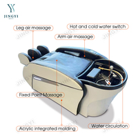 Mobilier de salon station de lavage des cheveux électrique airbag complet massage shampoing lit avec circulation d'eau unité de lavage à contre-courant de luxe