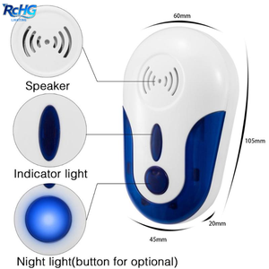 Repelente Electrónico Ultrasónico de Plagas, Repelente de Mosquitos, Roedores y Moscas con Función de Iluminación para Uso en Interiores - Product Image 2