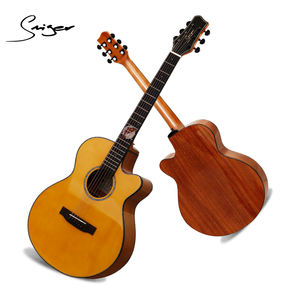 Smiger High-end Asequible Solid Spruce Mahogany Top ABS Binding Synthetic con ilustraciones en Fret Board 41 ''Guitarra acústica - Product Image 2