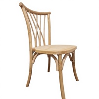 Chaise de salle à manger contemporaine en bois massif avec dossier, pour la maison, l'hôtel, l'extérieur et les mariages