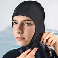 Bonnet de bain en néoprène 3 mm avec sangle sous le menton, personnalisable avec logo Sinodiving, pour la plongée et le surf