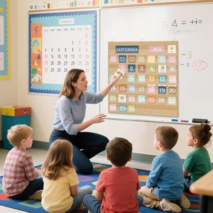 Classroom Monthly <b>Calendar</b> Pocket Chart 2.75x2.75 Inches Polyester Time Management Back To School Rectangle Panel Format - Product Image 6