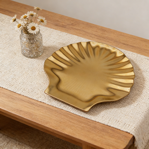 Plato de Presentación <span class=keywords><strong>Dorado</strong></span> Electrochapado de Plástico, Plato Decorativo con Textura Metálica para Hogar y Bodas, Venta al por Mayor del Fabricante - Product Image 2