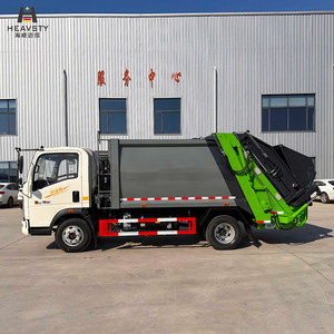 Camion compacteur <span class=keywords><strong>de</strong></span> déchets HEAVSTY Diesel, nouveau modèle, chargement arrière, 7 m³, avec télécommande sans fil, bacs <span class=keywords><strong>de</strong></span> 120 L et 240 L - Product Image 4