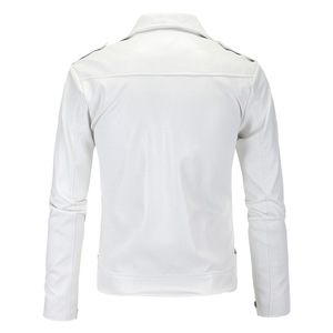 Nuovissimo Giubbotto da Uomo Autunnale Stile Moto in Ecopelle PU con Cerniera e Colletto Revers, Vestibilità Slim, Moda Sehe - Product Image 4