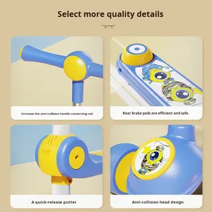 Trottinette à Roulettes pour Enfants 3 Roues en Plastique Conçue pour les Enfants de 2 à 6 Ans Garçons <span class=keywords><strong>et</strong></span> Filles Voiture à Glisser <span class=keywords><strong>et</strong></span> à Équilibrer - Product Image 4