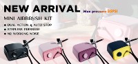 Kit de pulvérisation de gâteau aérographe facial aérographe professionnel avec ensemble d'artiste de peinture acrylique