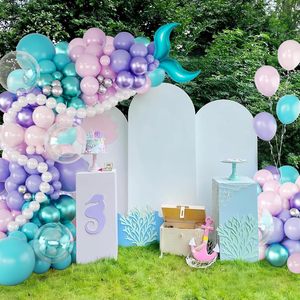 Kit d'arche de guirlande de ballons sirène avec ballons en forme de queue de <span class=keywords><strong>petite</strong></span> sirène pour fête sur le thème de <span class=keywords><strong>la</strong></span> mer, de <span class=keywords><strong>l</strong></span>'océan, ou de <span class=keywords><strong>la</strong></span> fête prénatale - Product Image 5