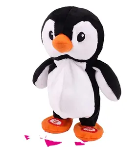 说话唱歌企鹅重复你说的走路电动互动动画玩具说话毛绒伙伴给幼儿的礼物