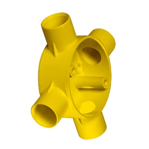 Boîte de jonction PVC anti-incendie à quatre voies de marque AC, modèle BJ/4-YL, fabriquée au Vietnam, jaune, taille 20 mm, conduit flexible BS EN - Product Image 6