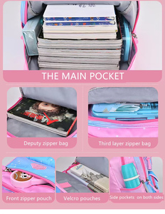 New Rolling Backpack Primary Students Backpack with Wheel Cartoon School Bags 16 Inches Trolley Bags for <strong>Children</strong> School <strong>Luggage</strong> - Product Image 3
