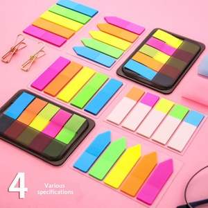 Onglets autocollants fluorescents réutilisables en PET, marqueurs créatifs pour étudiants, index de mémo, autocollants de rappel, approvisionnement direct usine - Product Image 2
