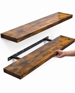 Estantes de Madera <span class=keywords><strong>para</strong></span> Pared, Ideales <span class=keywords><strong>para</strong></span> Baño, Dormitorio, Sala de Estar o Cocina, Estante Colgante <span class=keywords><strong>para</strong></span> <span class=keywords><strong>Libros</strong></span>/Almacenamiento/Decoración - Product Image 1