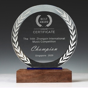 Bán buôn tùy chỉnh bóng đá cup giải thưởng kim loại Trophy nghệ thuật dân gian trống Tinh thể thủy tinh lưu niệm DL-JB06 thể thao Trophy - Product Image 5