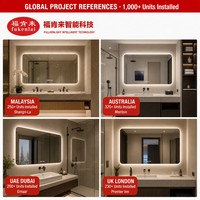 Miroir de salle de bain intelligent Fullkenlight en gros, miroir mural sans cadre à LED, miroir de salle de bain intelligent rectangulaire avec capteur tactile