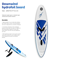 Planche gonflable Downwind, SUP, Wing Foil, Hydrofoil, Planche de surf, Ensemble avec pompe, Équipement aquatique pour le surf et le paddle board