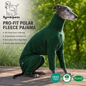 Mono cálido de forro polar de cuerpo completo para <span class=keywords><strong>galgo</strong></span> y <span class=keywords><strong>whippet</strong></span>, con guía de tallas Pro-Fit, personalizado, bajo MOQ, para minoristas transfronterizos - Product Image 1