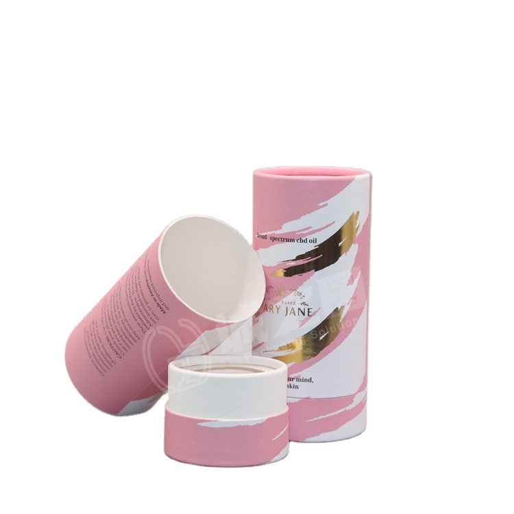 Customized High-quality Eco-friendly Biodegradable Recyclable Paper Tube Packaging for Loose Powder Skin Mascara Lotion Wigs