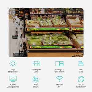 슈퍼마켓 광고 키오스크 LCD 광고 화면 울트라 와이드 휴대용 스트레치 터치 바 디스플레이 - Product Image 5