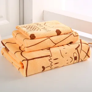 New designs bath towel set wholesale cheap price lint free luxury custom box gift dobby towels set