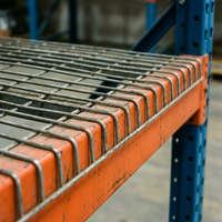 Grille métallique robuste pour charges lourdes, pièces de rayonnage en treillis métallique, étagères d'entrepôt polyvalentes