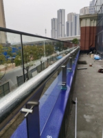 Balustrade en verre en alliage d'aluminium avec profilé en U, cadre en fer DIY, double couche de sécurité, résistante à la rouille, pour escalier de villa
