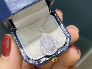 Xinfly 18K Gold Gorgeous Charm Sugar Cube <b>Necklace</b> Women 1.3 Carat Natural Diamond Square Pendant Fine Jewelry Gift - Product Image 4