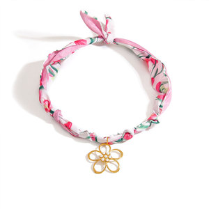 สร้อยคอแฟชั่นฤดูร้อนแบบหนา สร้อยคอผ้าพันคอฮาวายหลากสี ชุบทอง 14k 18k PVD  สแตนเลส 316L สำหรับผู้หญิง - Product Image 4