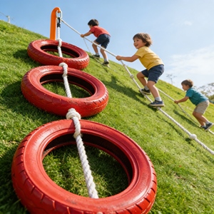 <span class=keywords><strong>Corde</strong></span> d'escalade à faible pente adaptée aux tout-petits, inclinaison douce avec des points d'appui supplémentaires <span class=keywords><strong>pour</strong></span> les terrains de jeux des jeunes enfants - Product Image 6