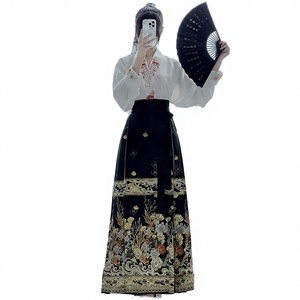 Jupe MaMian traditionnelle chinoise pour femmes, style Hanfu Tang, en polyester, courte - Product Image 2