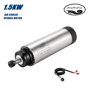 Moteur de broche CNC refroidi par air Zhong Hua Jiang 1,5 kW ER11 65 mm 4 roulements 110 V/220 V, vitesse maximale 24 000 tr/min, pour routeur, gravure et perçage - Product Image 1