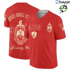 德尔塔西格玛 θ 联谊会运动衫，带希腊标志环保德尔塔 θ DST t恤上衣曲棍球运动衫 - Product Image 3