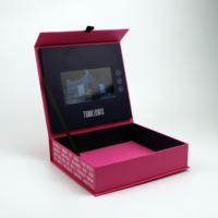 Produits les plus vendus en Europe, article en promotion, nouvelle boîte vidéo publicitaire rose avec écran LCD, cadeau de marque