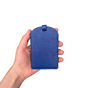Zonyin Unique PU Leather Luggage Tag Custom Logo Personalized Travel <b>Suitcase</b> Tags Boarding Pass ID Card Holder - Product Image 5