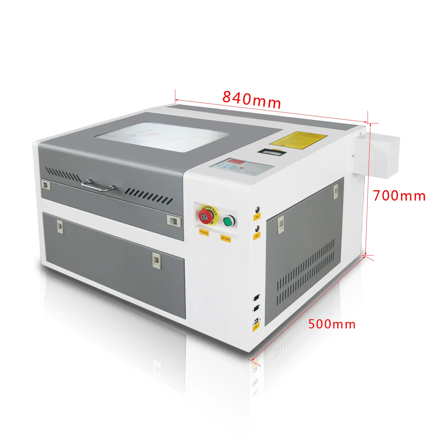 Goedkopere Prijs Acryl Hout Papier Mini 50W 4040 Laser Graveur Cutter CO2 Snijmachine 440 3040 Met Rode Stip pointer