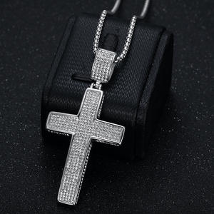 <b>Cross</b> Catholic Religious Inlaid Zircon 316 Stainless Steel 18K Pvd <b>Gold</b> Plated Fine Jewelry Pendant Necklaces for Women Men 2024 - Product Image 6