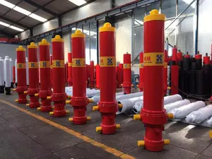 80 Ton Single Action Front End Hydraulic Cylinder For Lifting Long Ram Jack Dump Truck Telescopic Cylinders