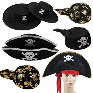 Divertente Cappello da Pirata per Halloween con Stampa Teschio e Sciarpa Rossa, Accessori per Costume da Festa per Adulti e Bambini - Product Image 6