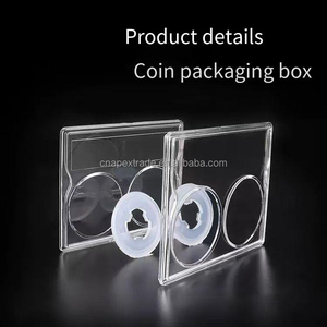 Akrilik gözenekli şeffaf değerlendirme kutu ekran toplama kutusu <span class=keywords><strong>2</strong></span> 3 4 5 6 8 paraları hatıra parası tanımlama koruma kutusu - Product Image 3