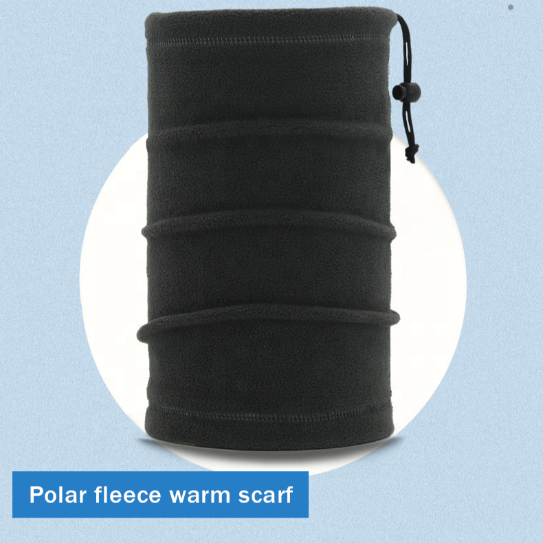Шарф-труба с логотипом на заказ, Зимний вязаный шарф с флисовой подкладкой