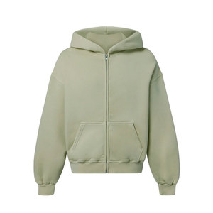 <b>Black</b> Custom French Terry Hoodies No <b>Strings</b> Cotton Oversized Embroidery Thick Heavy GSM Men Hoodies Blank - Product Image 2