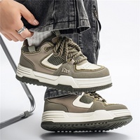Chaussures de skate à plateforme pour hommes KS Spring, logo personnalisé OEM ODM, empeigne en daim et mesh, semelle épaisse, baskets décontractées, couleur personnalisée