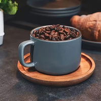 Acacia houten ronde dienblad, klassiek design, milieuvriendelijk, BPA-vrij, vaatwasserbestendig, geschikt voor gedroogd fruit en desserts.