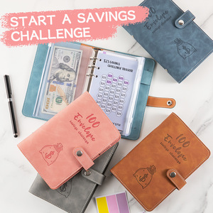 Agenda A6 con rilegatura a punto metallico, 100 buste, copertina in tessuto, design stampato, accessori di cancelleria personalizzabili - Product Image 3