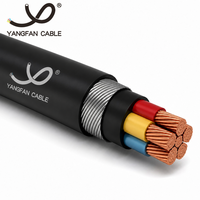 Cable de Cobre Armado XLPE SWA 4x16mm² 0.6/1kV, Cable de Alimentación Subterráneo Armado con Alambre de Acero