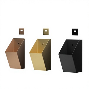 مرحاض أوتوماتيكي جديد مثبت على الحائط من الفولاذ المقاوم للصدأ 304 مطلي بالذهب مع مستشعر للكاريوكي - Product Image 1